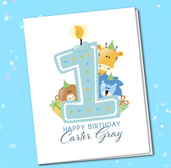 1st Birthday Name Card