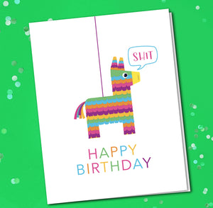 Piñata Happy Birthday Card